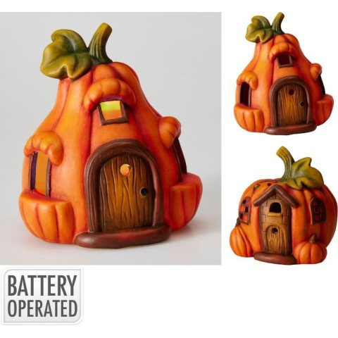 ZUCCA TERRACOTTA CASETTA 15X14X16.5 2 ASS.